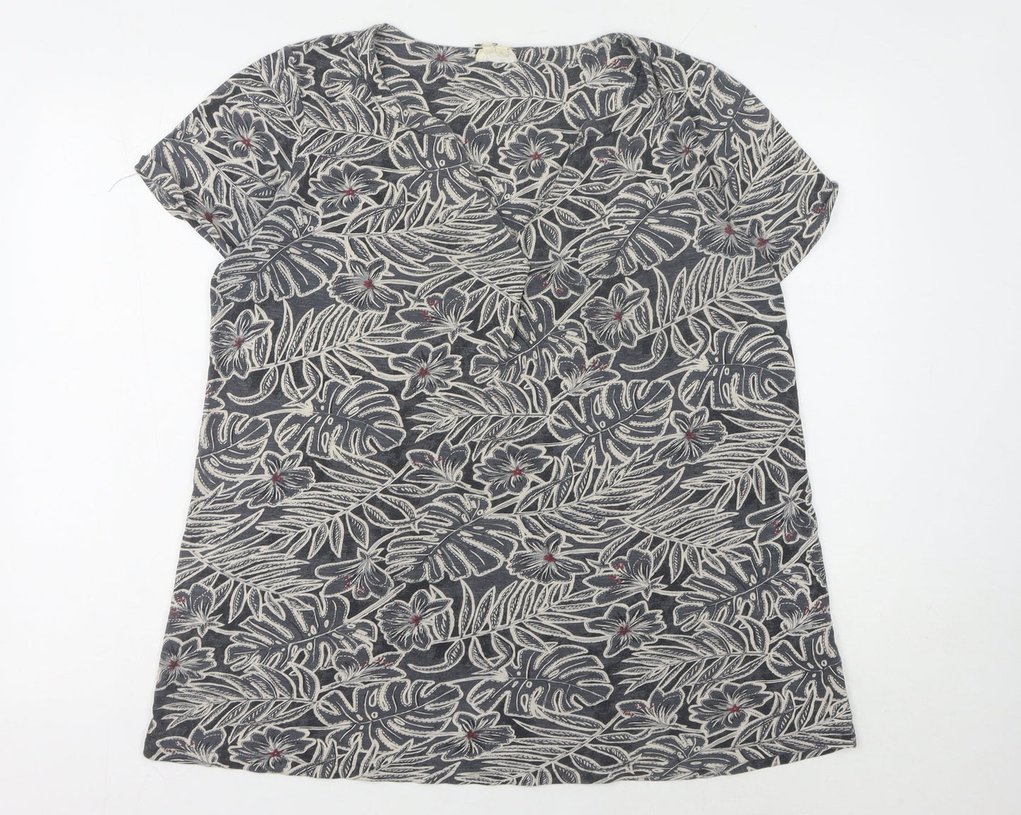 Womens UK Size 12 Fat Face Grey  T-Shirt