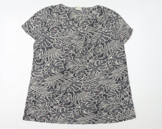 Womens UK Size 12 Fat Face Grey  T-Shirt