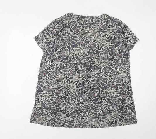 Womens UK Size 12 Fat Face Grey  T-Shirt
