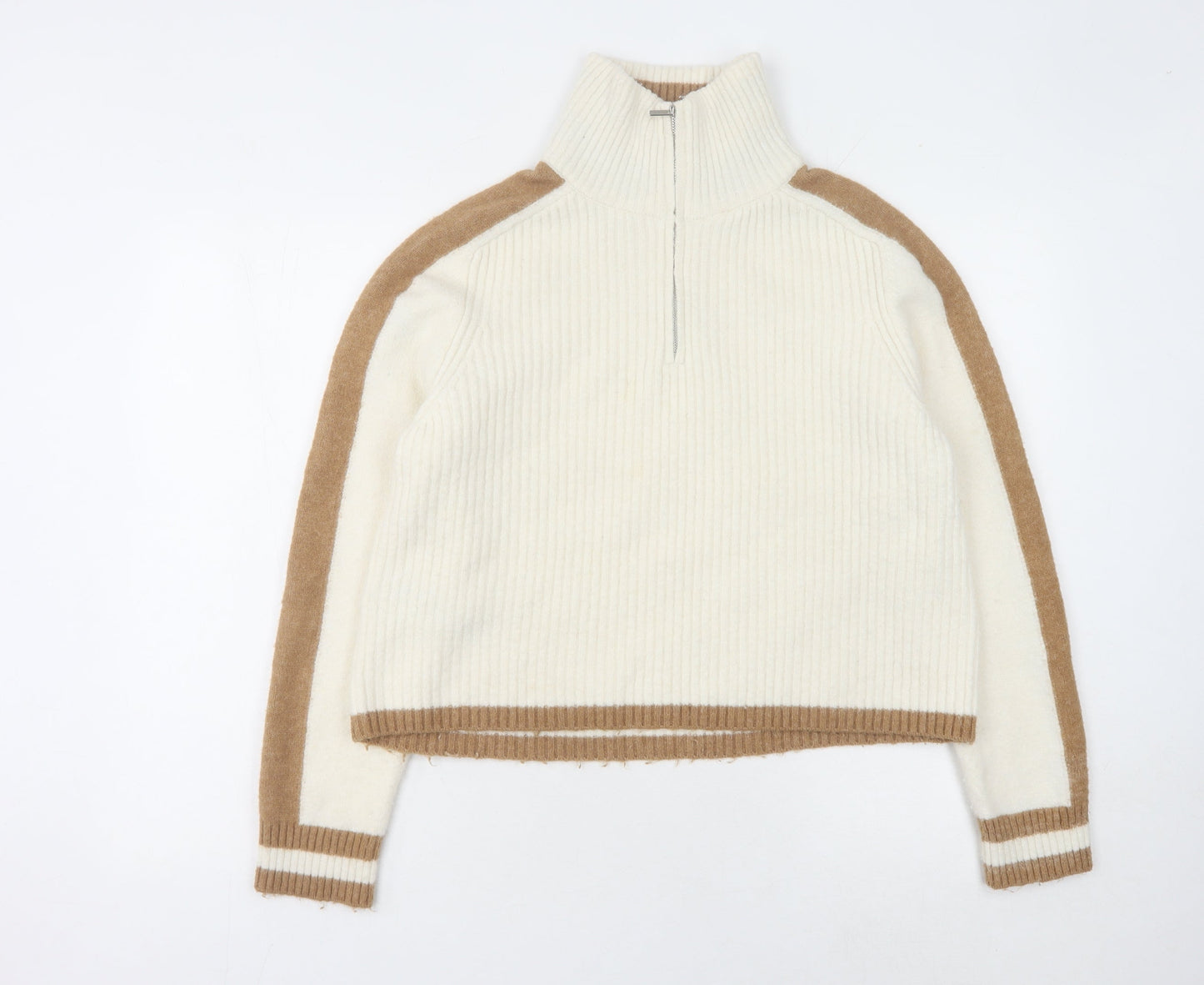 Womens UK Size S MNG Ivory Pullover Jumper