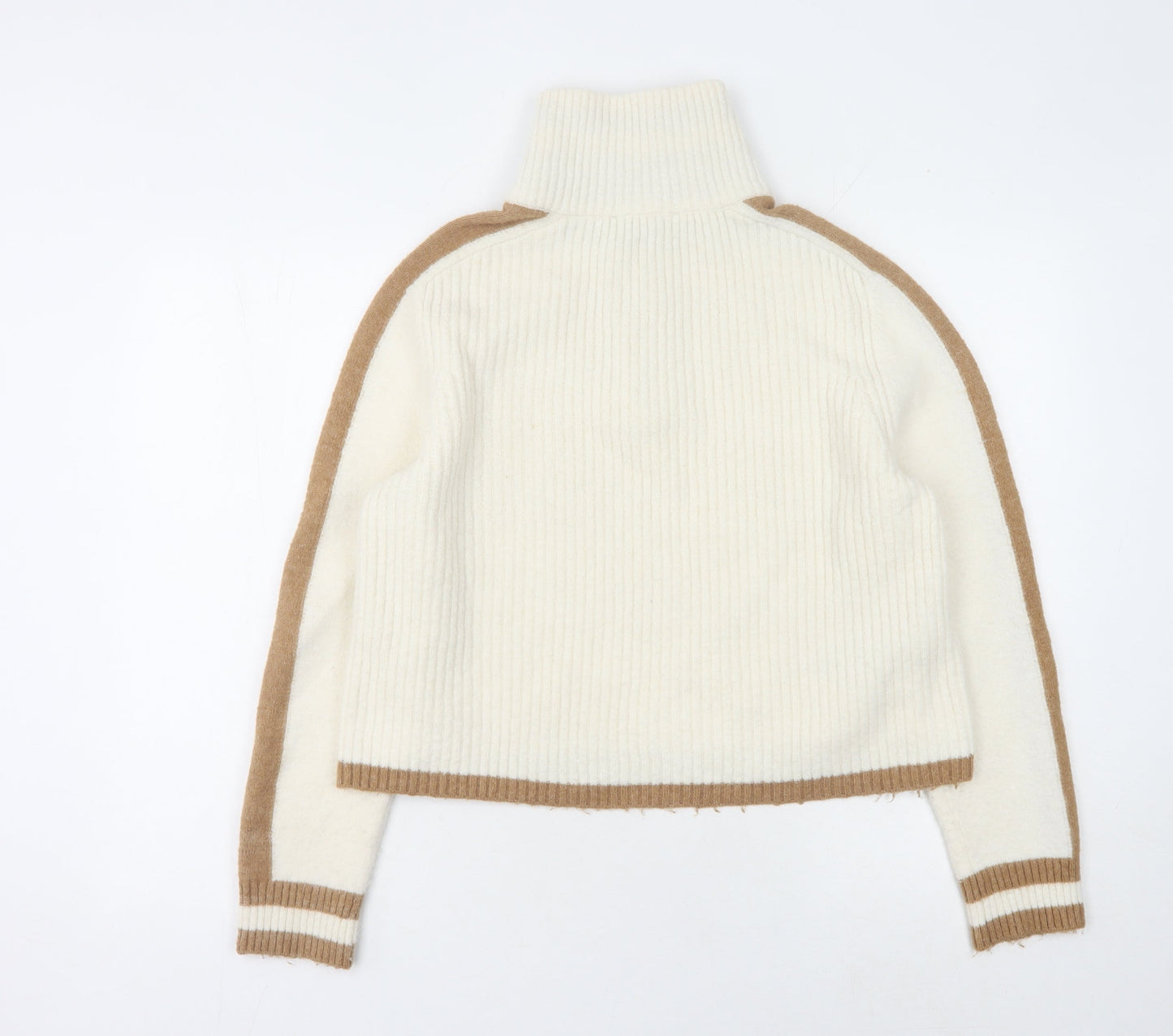 Womens UK Size S MNG Ivory Pullover Jumper