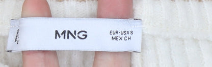 Womens UK Size S MNG Ivory Pullover Jumper