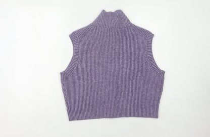 Womens UK Size M Weekday Purple Vest Jumper