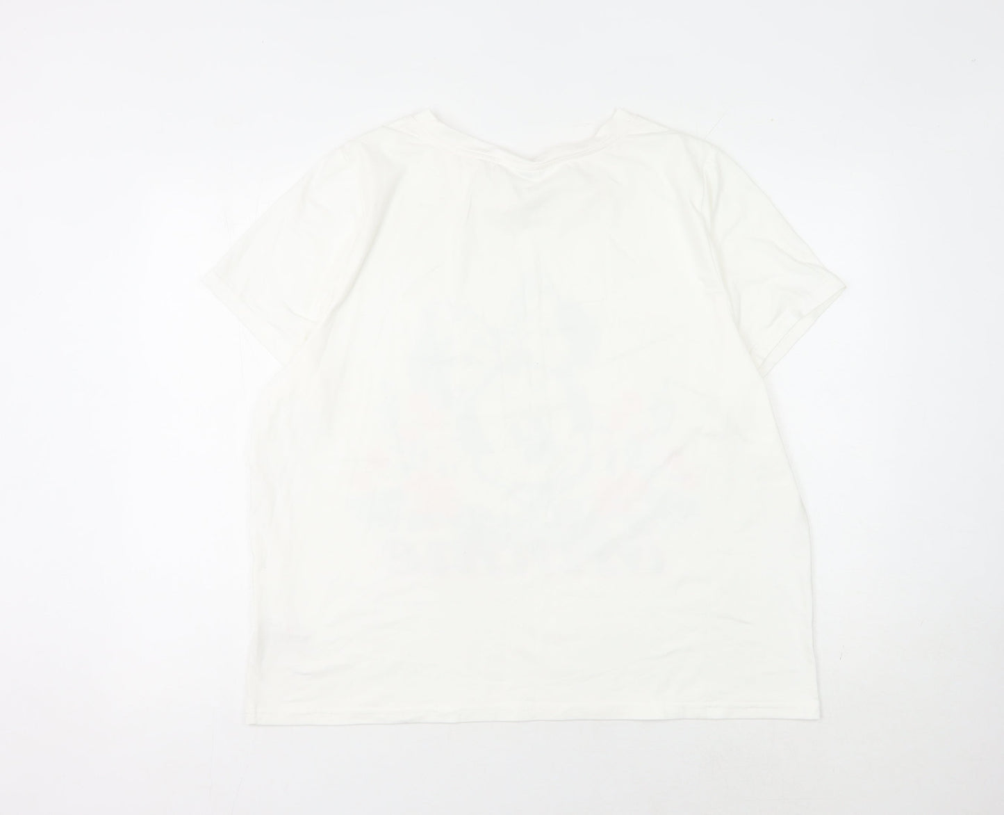 Womens UK Size 18 Disney White Basic T-Shirt