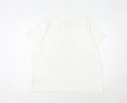Womens UK Size 18 Disney White Basic T-Shirt