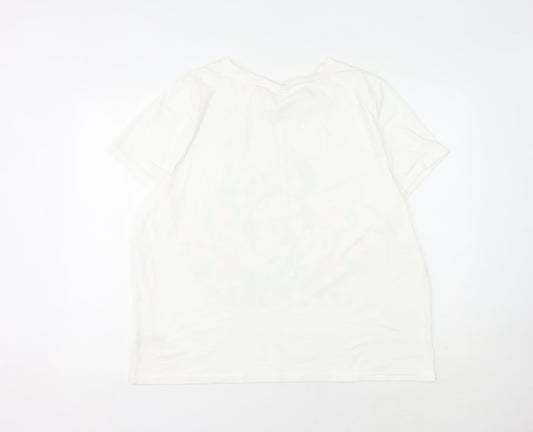 Womens UK Size 18 Disney White Basic T-Shirt