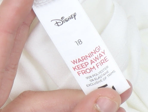Womens UK Size 18 Disney White Basic T-Shirt