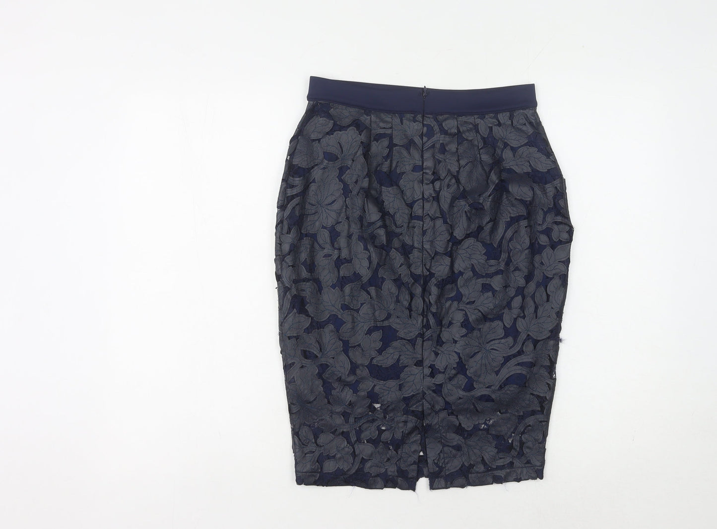 Lipsy Women's Blue Lace Pencil Skirt Size 10