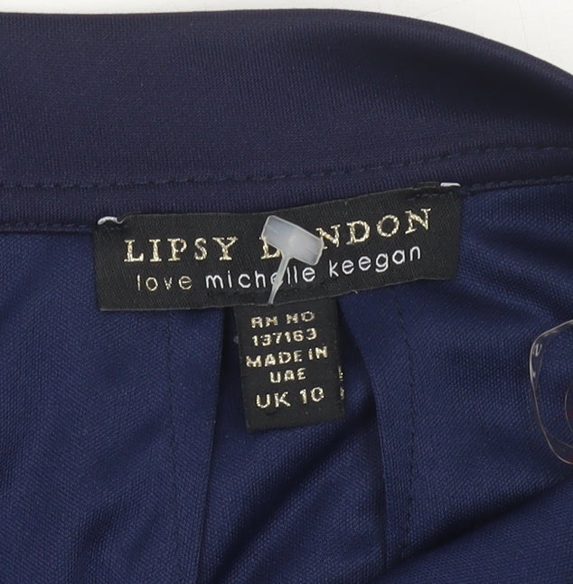 Lipsy Women's Blue Lace Pencil Skirt Size 10