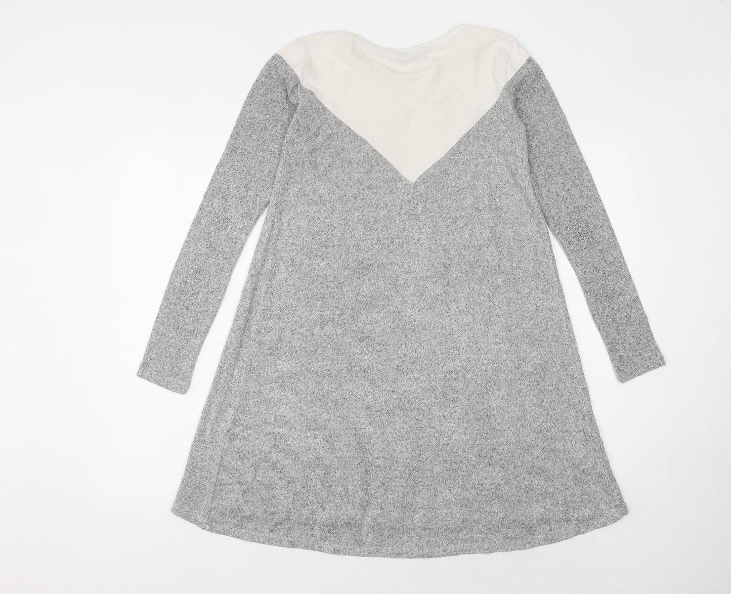 Stradivarius Women's Grey A-Line Dress Size 8