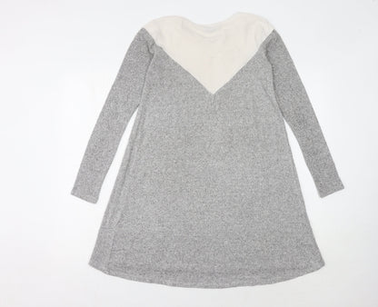 Stradivarius Women's Grey A-Line Dress Size 8
