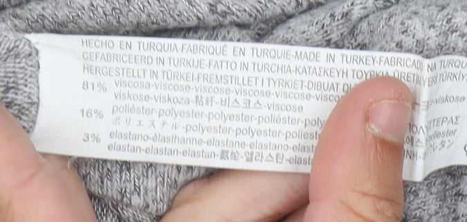 Stradivarius Women's Grey A-Line Dress Size 8