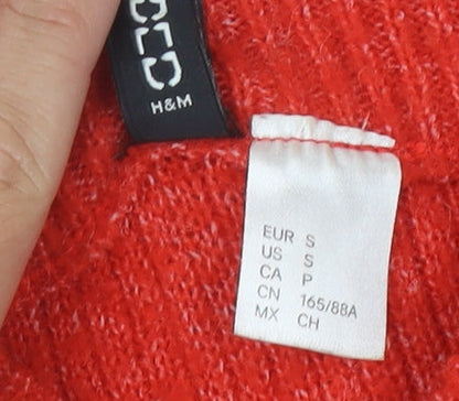 Womens UK Size 10 H&M Red Pullover Jumper