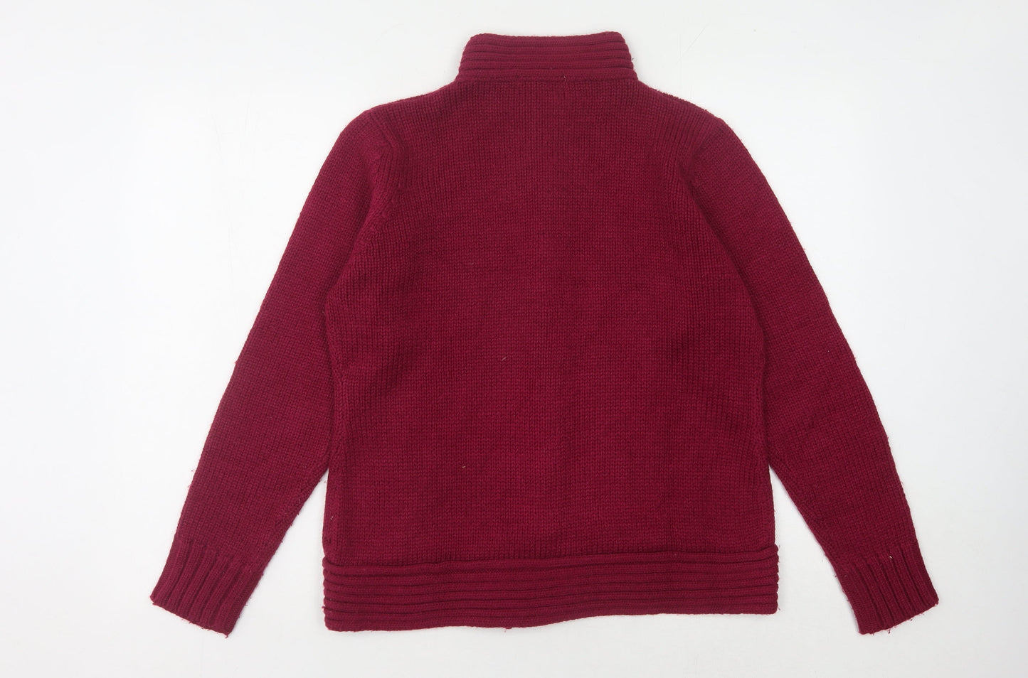 EWM Women's Red Full Zip Jumper, Size M