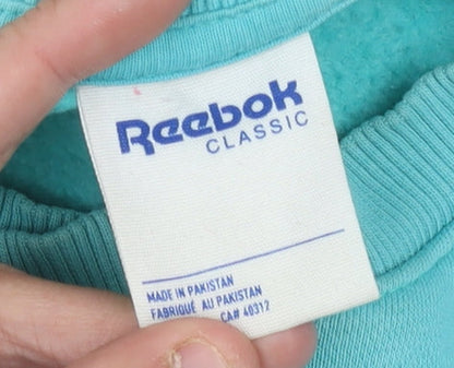 Mens UK Size M Reebok Blue Pullover Sweatshirt