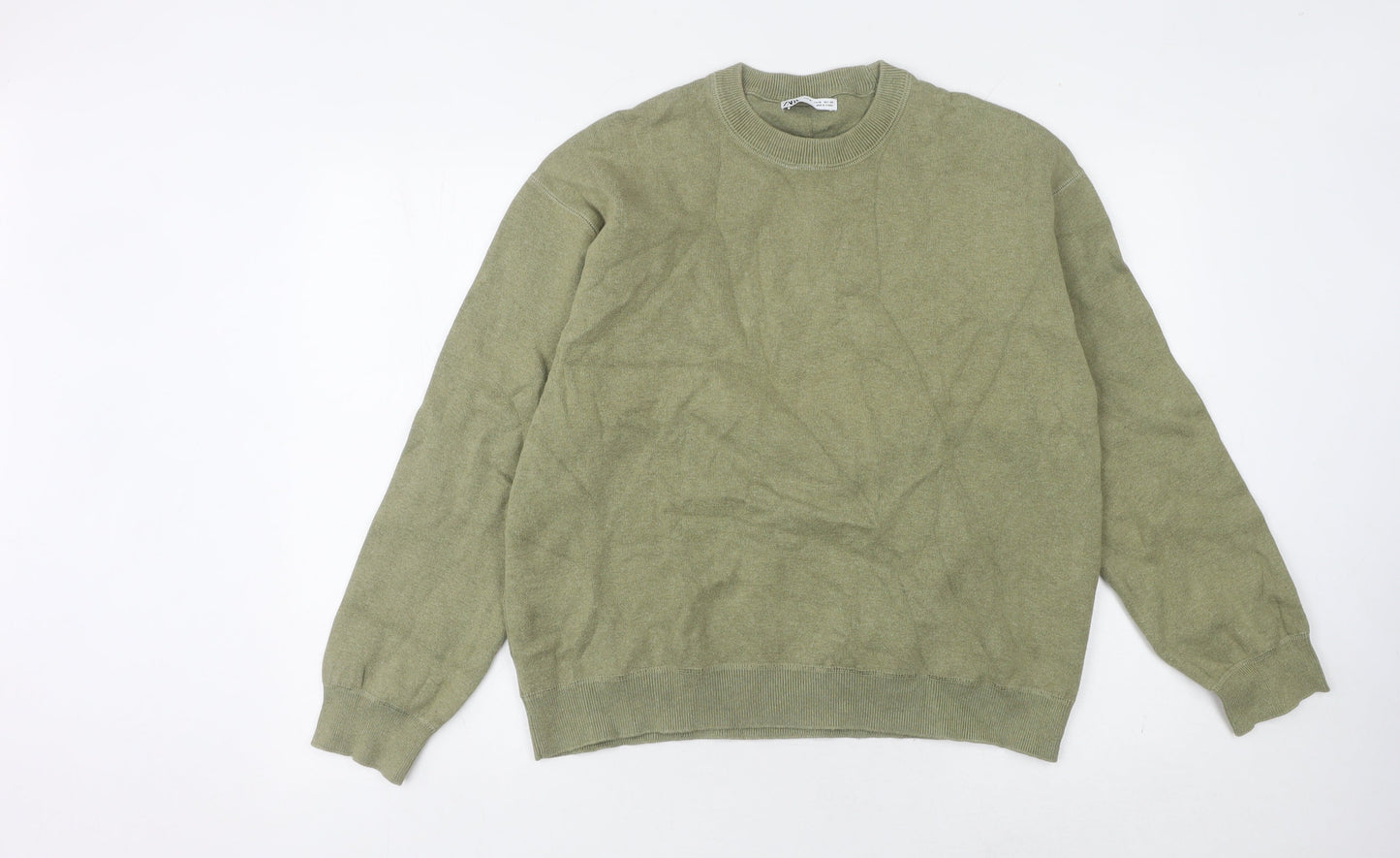 Womens UK Size 12 Zara Green Pullover Jumper