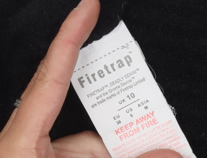 Womens UK Size 10 Firetrap Black Pullover Jumper