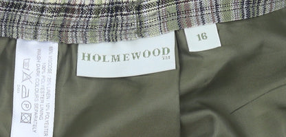 Holmewood Women's Multicoloured Check Skirt Size 16