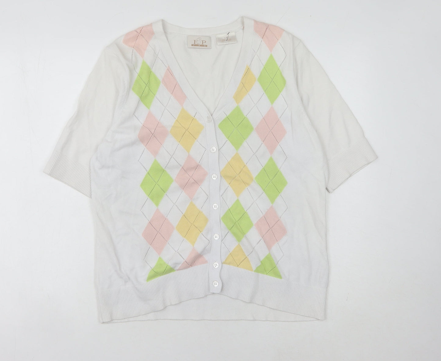 EP Pro Multicoloured Cardigan L Argyle