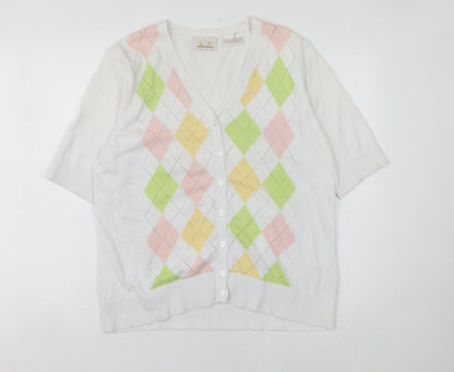 EP Pro Multicoloured Cardigan L Argyle