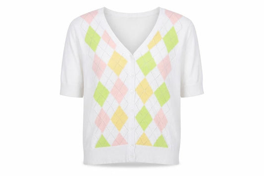 Front view of EP Pro Multicoloured Cardigan L Argyle