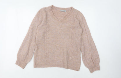 Womens UK Size XS Fransa Beige Pullover Jumper