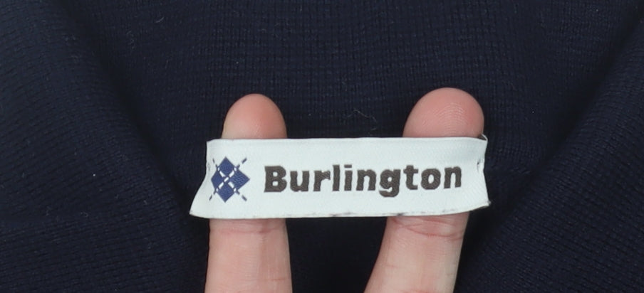 Burlington Men's Red Argyle Long Sleeve Polo Size 52