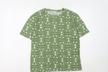 Womens UK Size 8 Marks and Spencer Green Basic T-Shirt