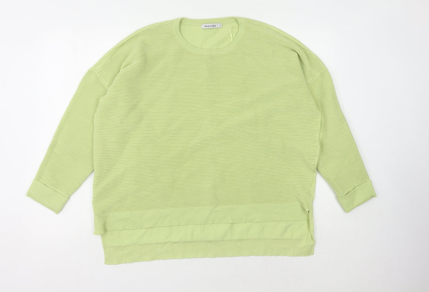 Womens UK Size 20 Alice Collins Green Pullover Jumper