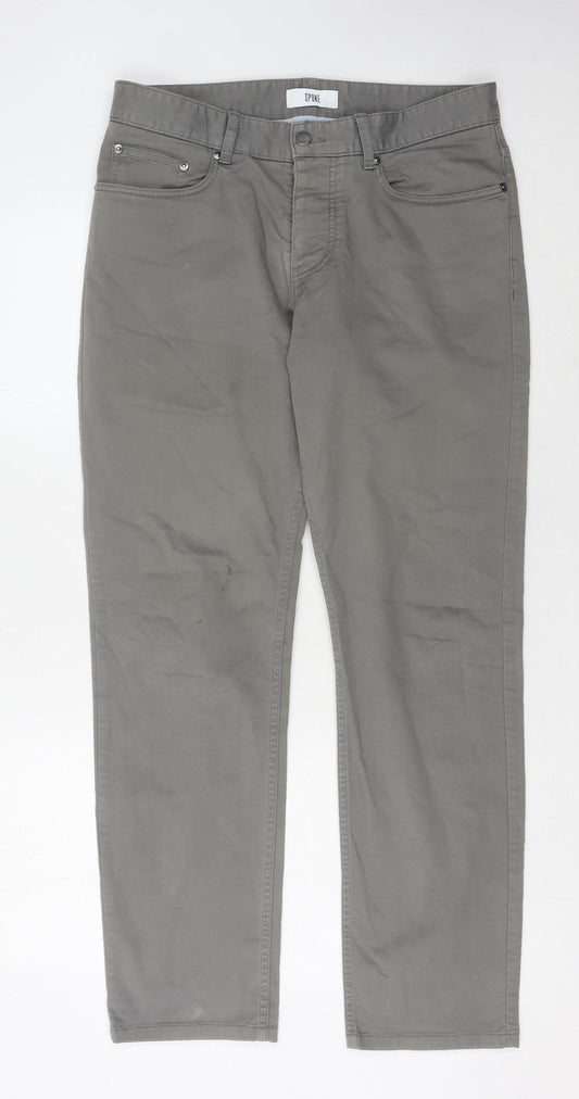 Spoke Men's Grey Chino Trousers Size 32