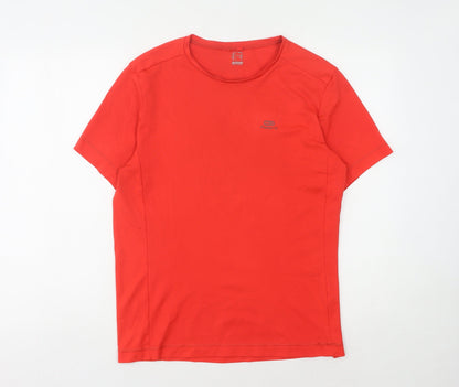 Men's Decathlon Red Running T-Shirt, Size L
