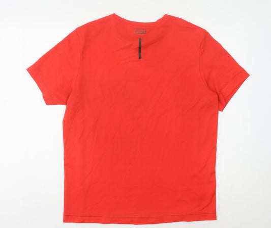 Men's Decathlon Red Running T-Shirt, Size L