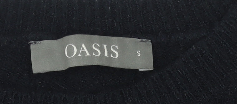 Womens UK Size S Oasis Black Pullover Jumper