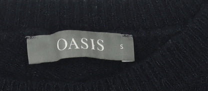 Womens UK Size S Oasis Black Pullover Jumper