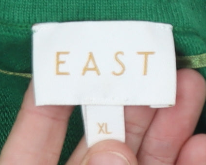 East Women's Green V-Neck Jumper Dress XL