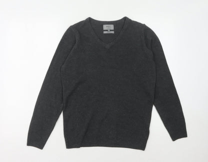 Marks and Spencer Men's Black V-Neck Pullover Jumper S