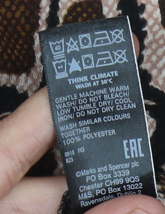 Marks and Spencer Women's Brown Animal Print Dress