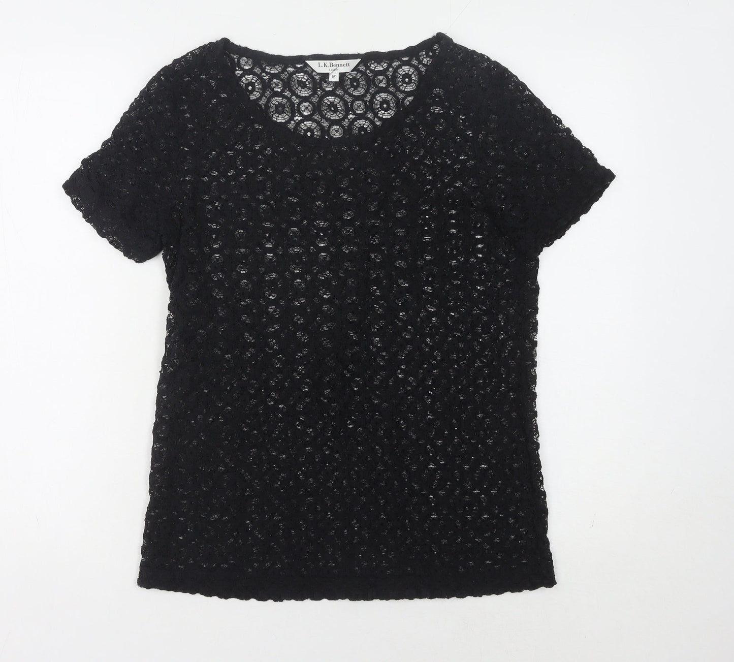 Womens UK Size M L.K. Bennett Black Basic Blouse