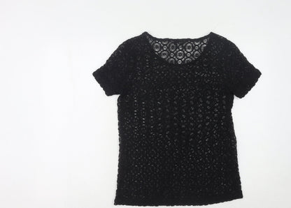 Womens UK Size M L.K. Bennett Black Basic Blouse