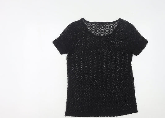 Womens UK Size M L.K. Bennett Black Basic Blouse