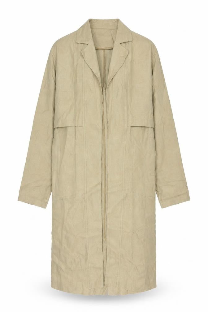 Womens UK Size 10 Warehouse Beige Overcoat