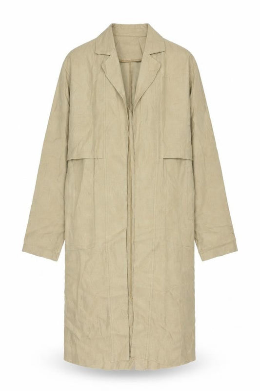 Womens UK Size 10 Warehouse Beige Overcoat
