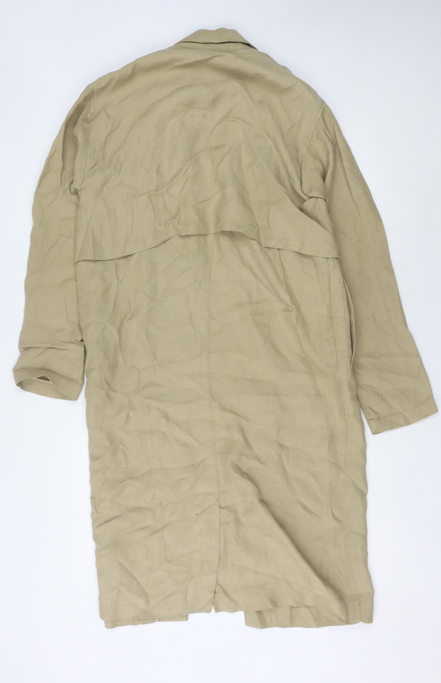 Womens UK Size 10 Warehouse Beige Overcoat