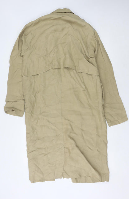 Womens UK Size 10 Warehouse Beige Overcoat