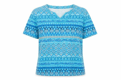 Womens UK Size M Isle Essentials Blue Basic T-Shirt