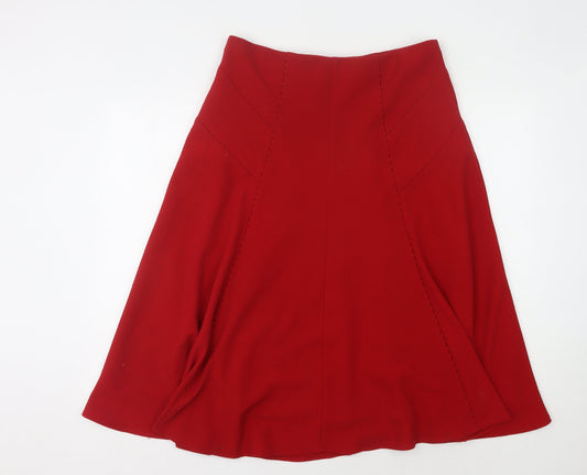 Marks and Spencer Women's Red A-Line Skirt Size 14