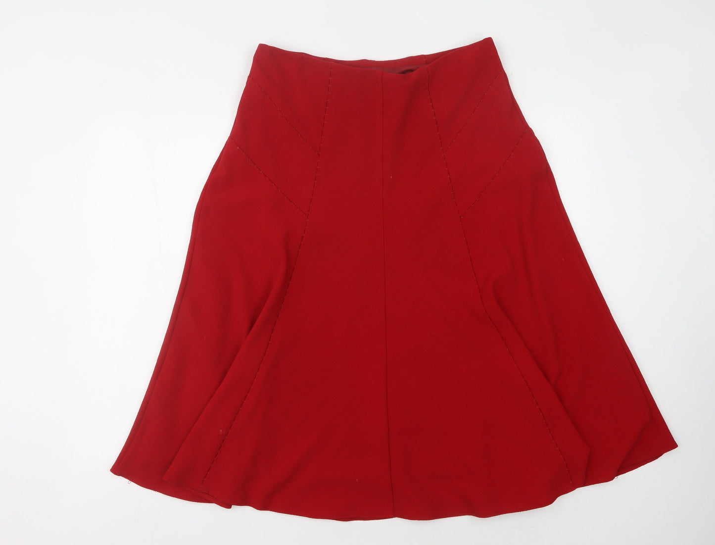 Marks and Spencer Women's Red A-Line Skirt Size 14