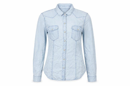 Womens UK Size 8 Gap Blue  Button-Up