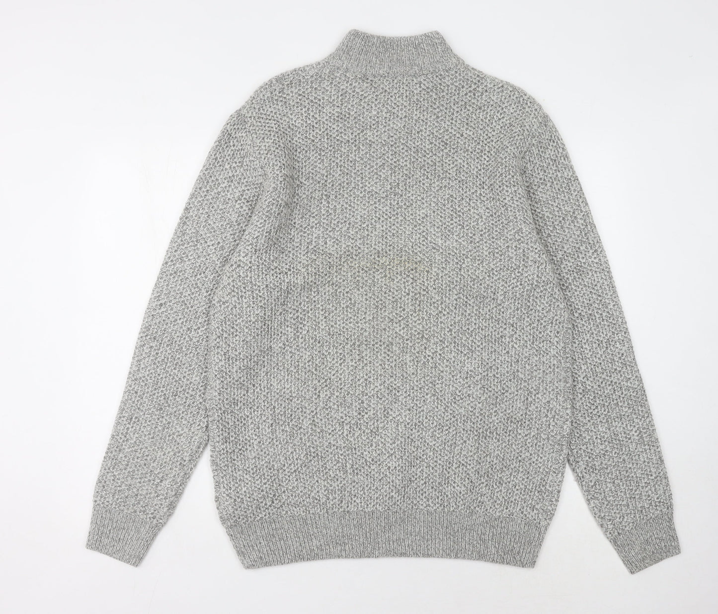 Next Men's Grey Chunky-Knit Pullover L