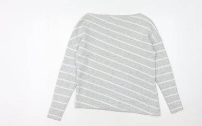Womens UK Size 8 Mint Velvet Grey Pullover Jumper